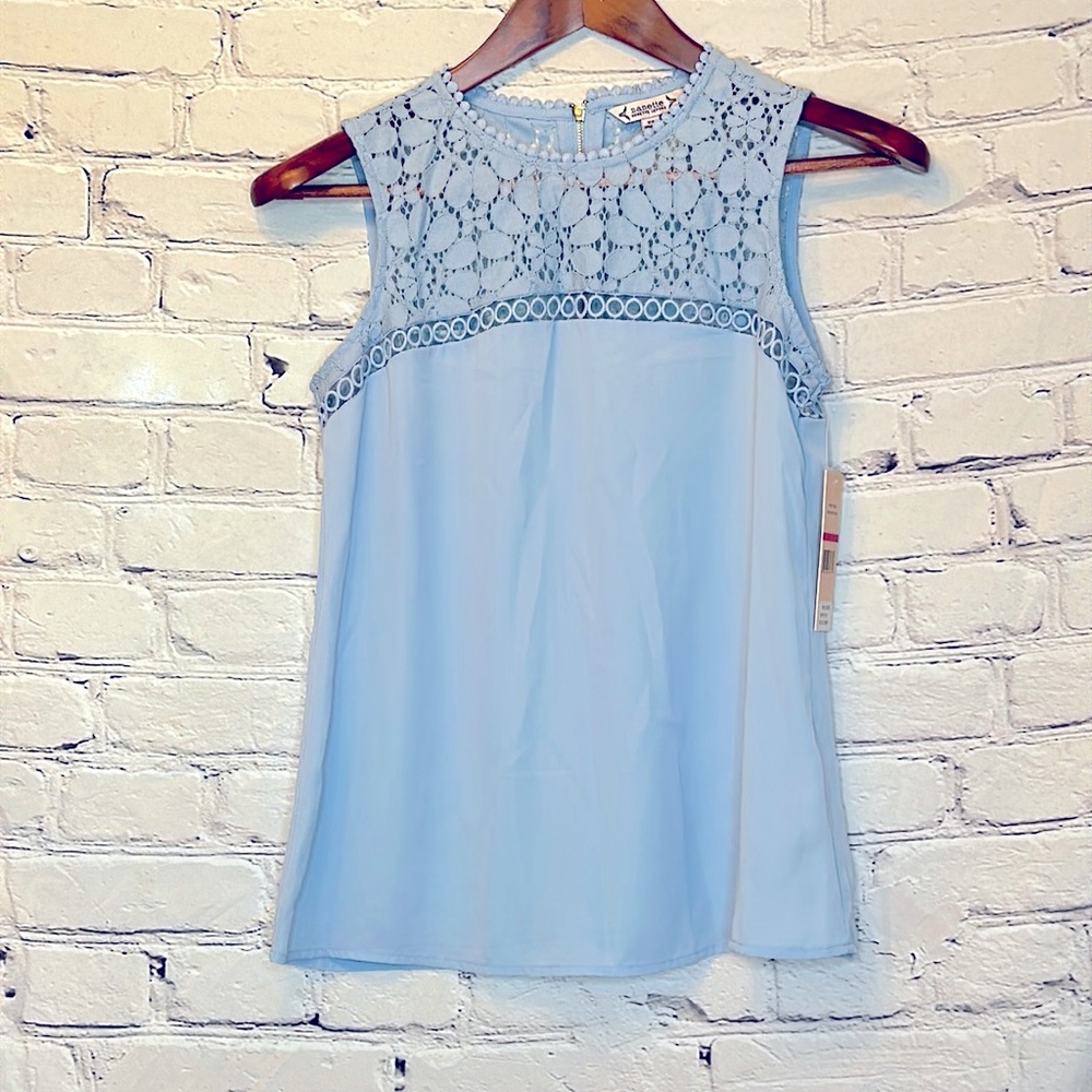 Nanette Lepore Powder Blue Sleeveless Blouse Size X-Small